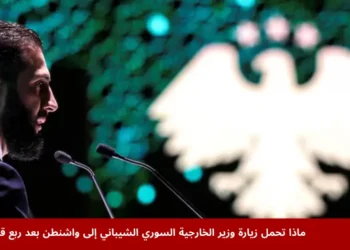 الرئيس السوري أحمد الشرع يتحدث في افتتاح معرض دمشق الدولي بعد سقوط نظام الأسد، بينما تتزامن زيارة الشيباني إلى واشنطن مع مفاوضات سياسية وأمنية هامة