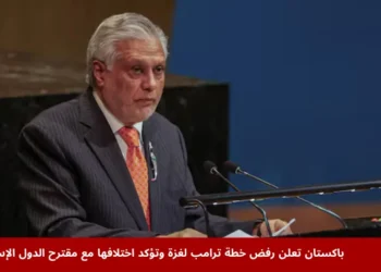 نائب رئيس الوزراء ووزير الخارجية الباكستاني محمد إسحاق دار يتحدث خلال مؤتمر دولي رفيع المستوى في الأمم المتحدة حول القضية الفلسطينية وتنفيذ حل الدولتين، وذلك في إطار مناقشة مقترح الدول الإسلامية لإنهاء الحرب في غزة.