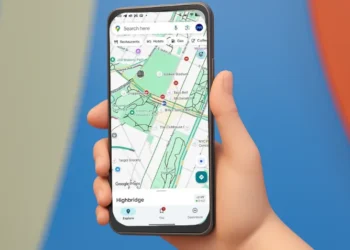 واجهة تطبيق خرائط جوجل بعد التحديث الجديد 2025 تعرض الأزرار الجديدة وزر الطبقات بتصميم Material 3