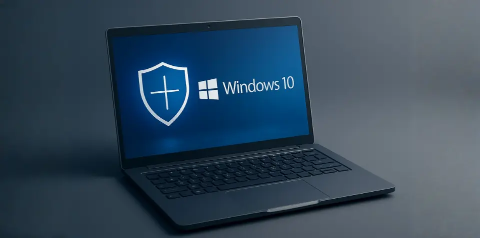 شاشة حاسوب تعرض إشعار انتهاء دعم Windows 10 من مايكروسوفت مع خيارات التسجيل في برنامج التحديثات الأمنية الموسعة ESU
