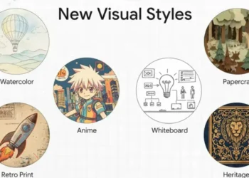 صورة توضح تجربة المستخدم في NotebookLM باستخدام Nano Banana لتحويل المستندات إلى فيديوهات تفاعلية وممتعة.